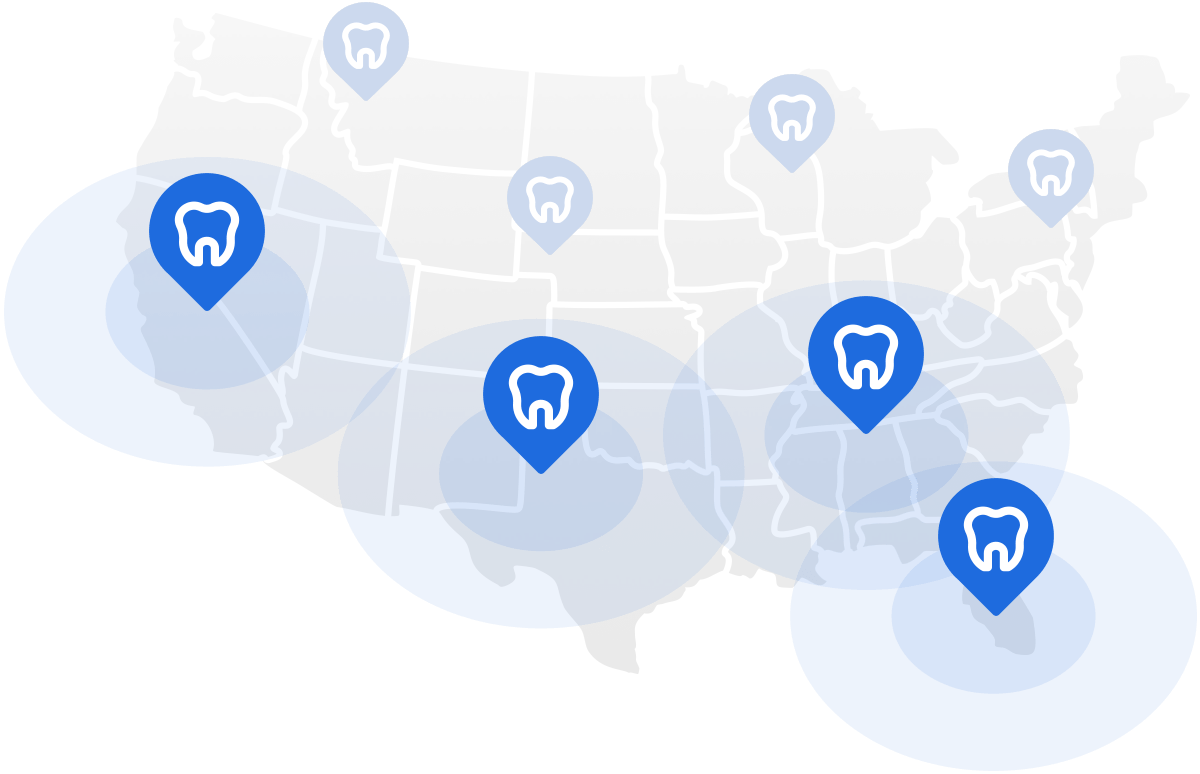 USA map - find dental clinics by state